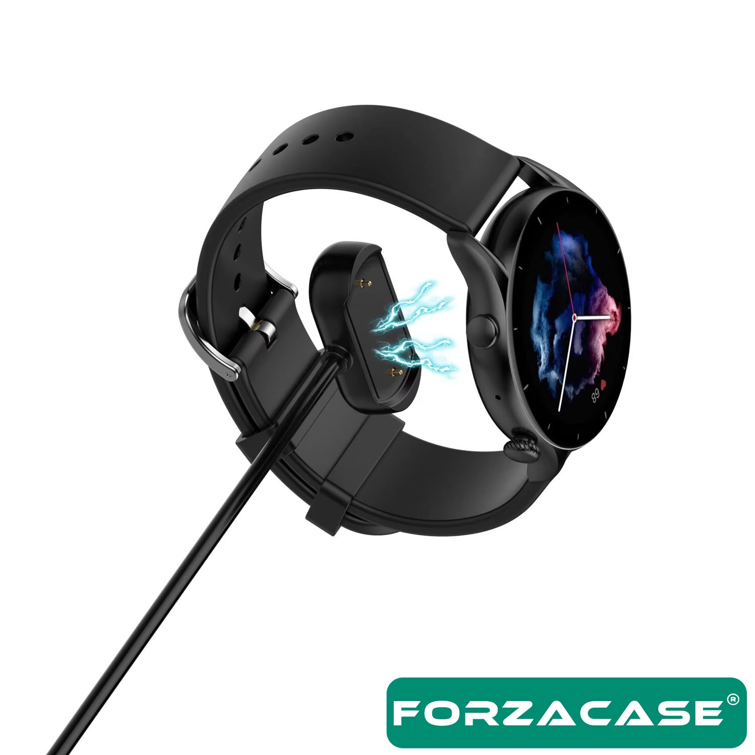 Forzacase Amazfit T-Rex Ultra /GTR4/GTR4 Pro/GTS4/GTR3 Pro ile uyumlu USB Manyetik Şarj Kablosu 1 metre - FC017