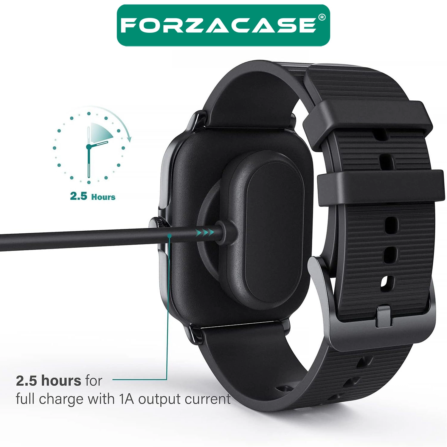 Forzacase Amazfit T-Rex Ultra /GTR4/GTR4 Pro/GTS4/GTR3 Pro ile uyumlu USB Manyetik Şarj Kablosu 1 metre - FC017