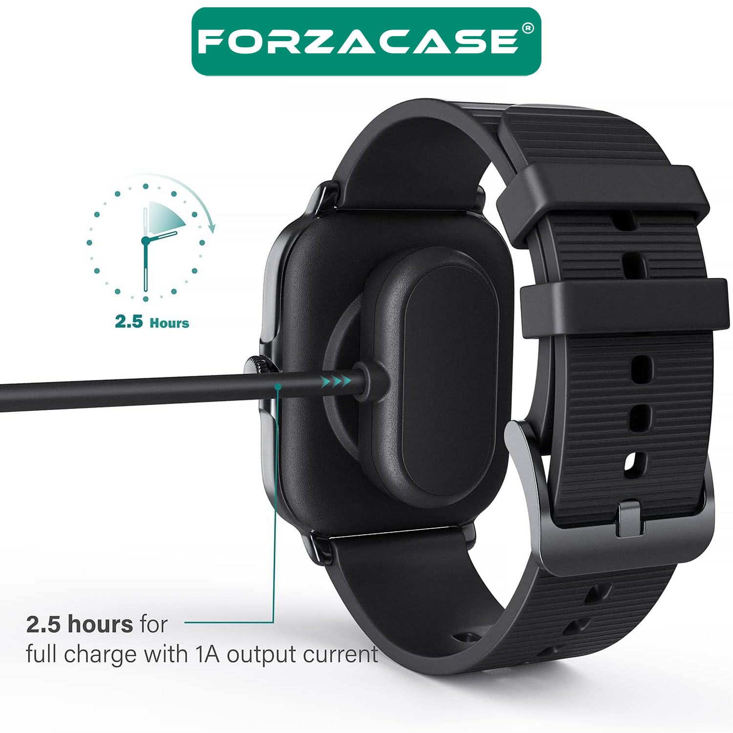 Forzacase Amazfit GTR 4 - 4 Pro / GTR 3 - 3 Pro ile uyumlu USB Manyetik Şarj Kablosu 1 metre - FC017