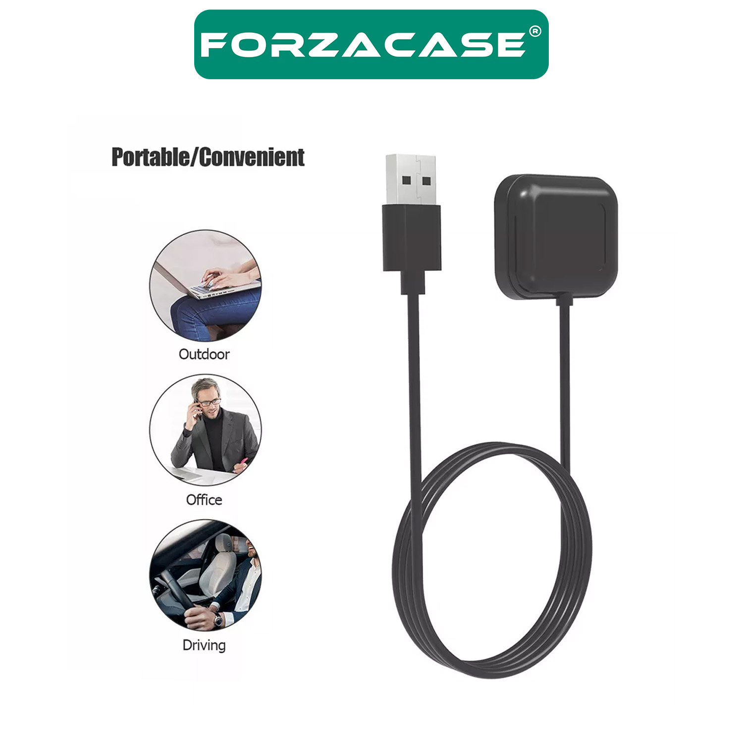 Forzacase Oppo Watch 3 / 3 Pro / 2 ile uyumlu Manyetik Şarj Kablosu 1m - FC017