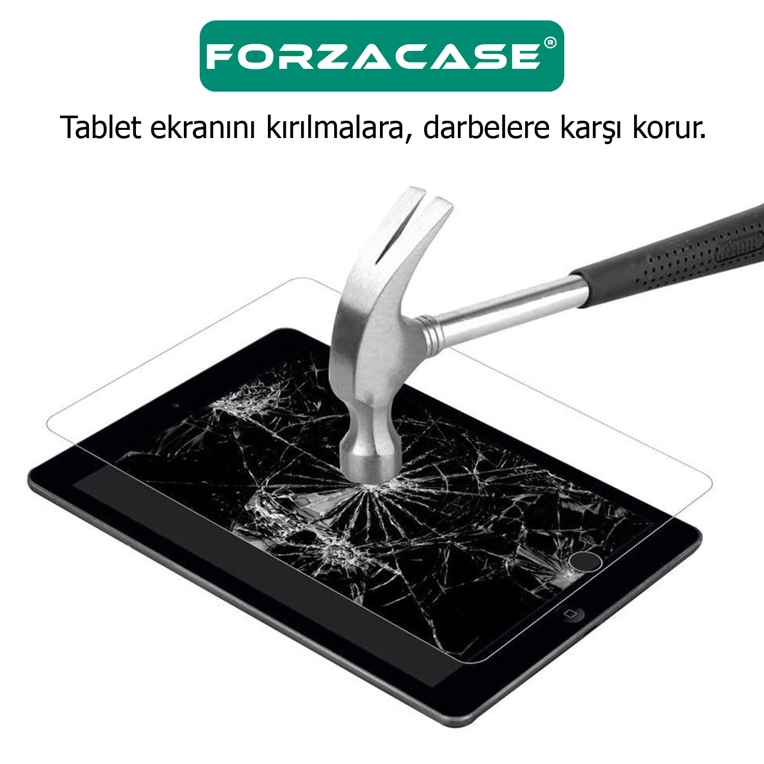 Forzacase Samsung Galaxy Tab S9 FE Plus 12.4’’ için Silikon Kılıf + Temperli Cam Ekran Koruma FC013