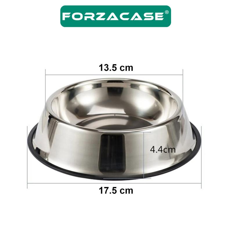 Forzacase 17 cm 250 ml Kedi Köpek Metal Mama ve Su Kabı - FC033