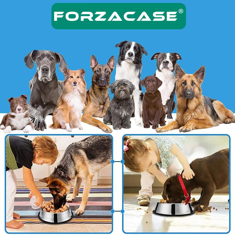 Forzacase 17 cm 250 ml Kedi Köpek Metal Mama ve Su Kabı - FC033