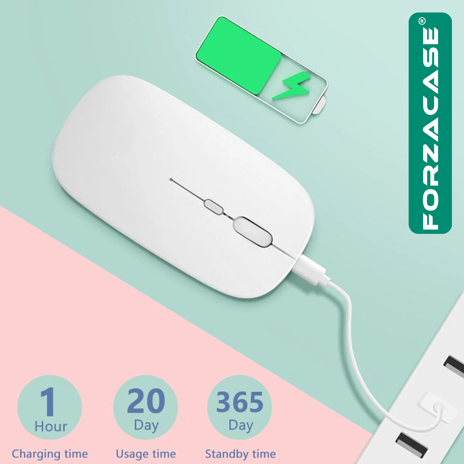Forzacase Tablet ve Telefonlar için Bluetooth Kablosuz Mouse 1600 DPI - FC063