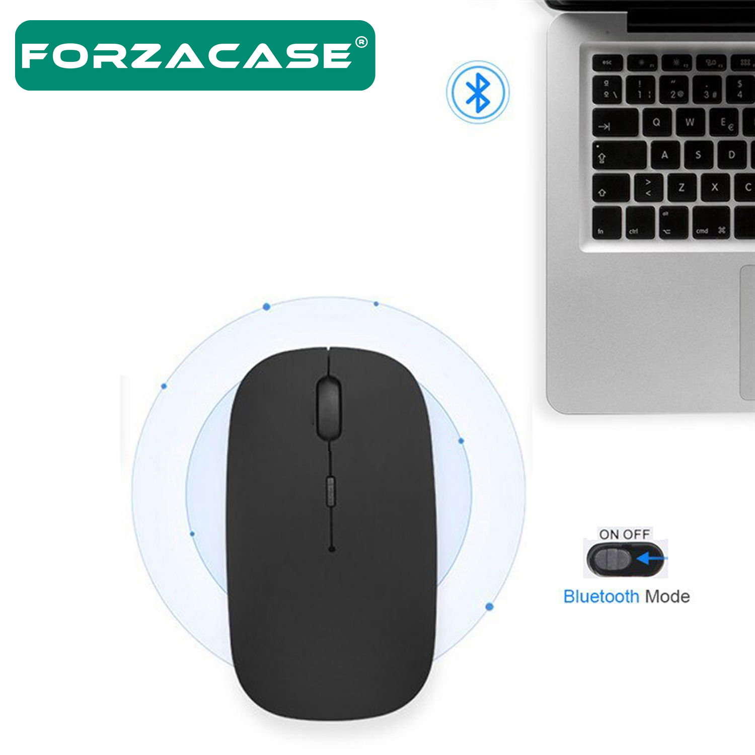 Forzacase Tablet ve Telefonlar için Bluetooth Kablosuz Mouse 1600 DPI - FC063