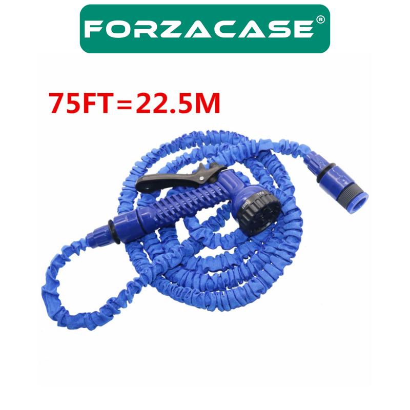 Forzacase 22.5 Metre Uzayan Bahçe Sulama Araç Yıkama Hortumu 7 Kademeli Başlıklı Tabanca - FC080