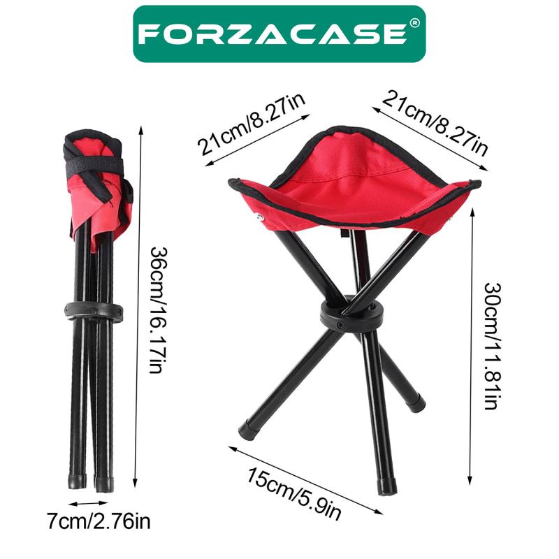 Forzacase Hafif Taşınabilir Katlanır Tripod Üçgen Kamp Tabure - FC085