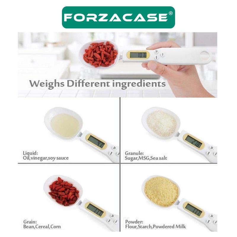 Forzacase Taşınabilir Ölçek Ağırlık Bilen Ekranlı Kaşık Tartı Profesyonel Mutfak Ekip 500g - FC087
