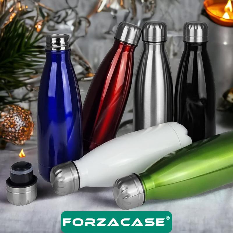 Forzacase Paslanmaz Çelik 500 ml 20 Saat Sıcak Soğuk Tutan Çay Kahve Su Termosu - FC097