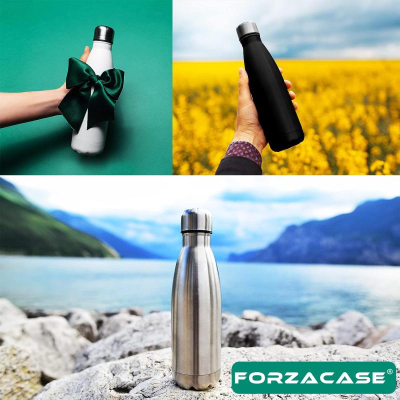 Forzacase Paslanmaz Çelik 500 ml 20 Saat Sıcak Soğuk Tutan Çay Kahve Su Termosu - FC097