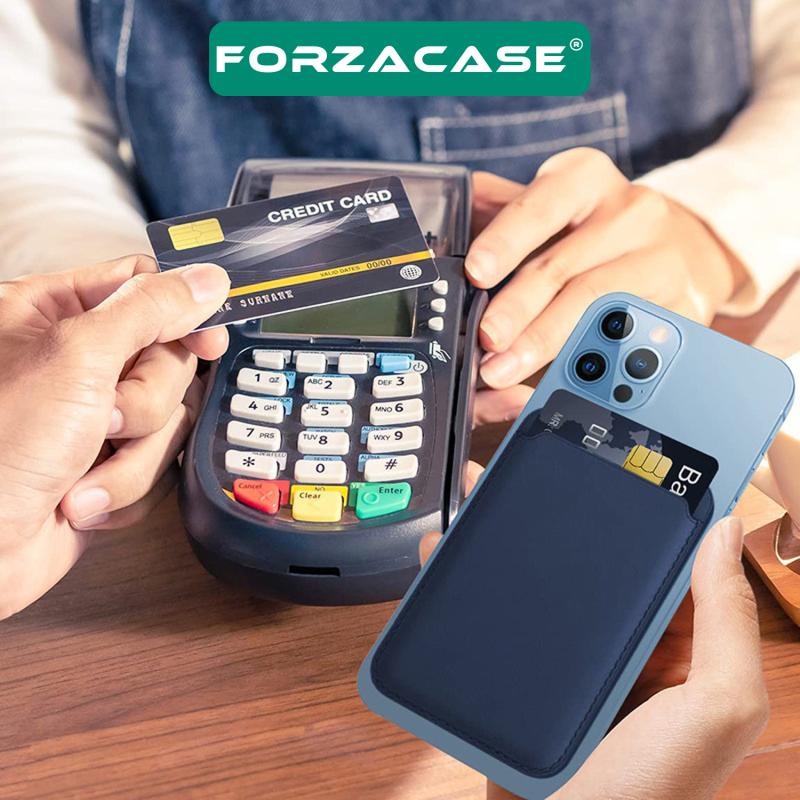 Forzacase iPhone Tüm Modeller ile uyumlu Magsafe Özellikli Manyetik Deri Cüzdan Kartlık - FC098