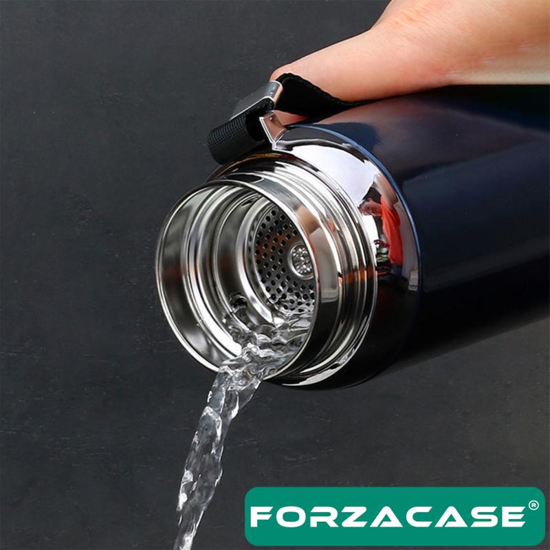 Forzacase Paslanmaz Çelik 800 ml 12 Saat Sıcak Soğuk Tutan Çay Kahve Su Termosu - FC099