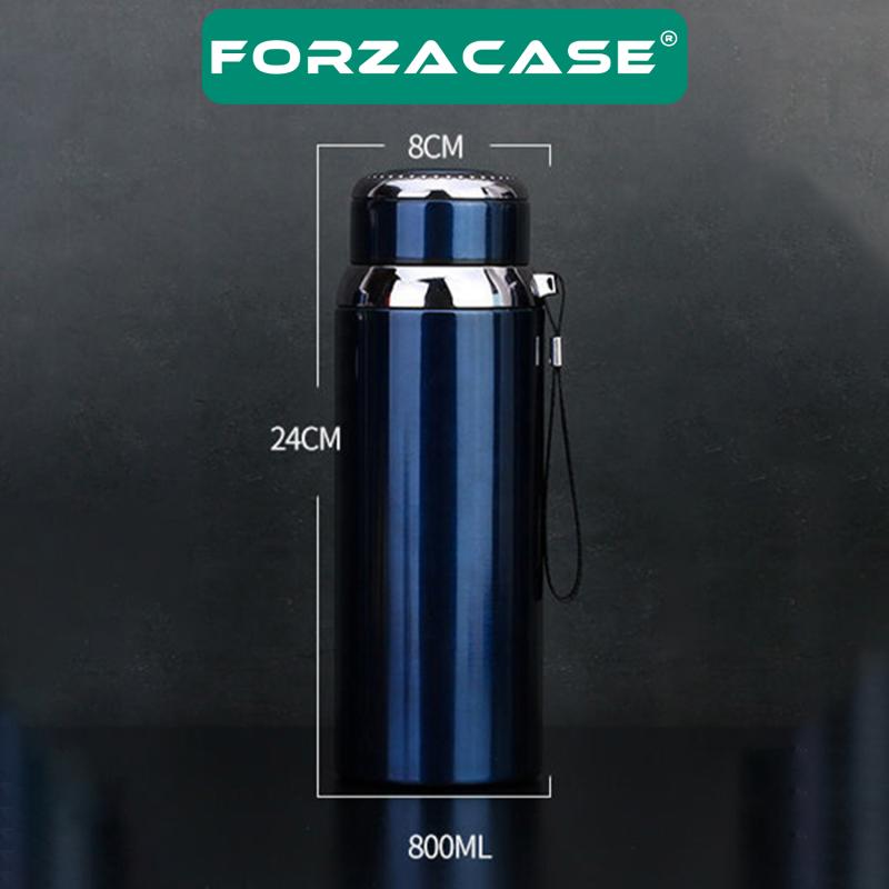 Forzacase Paslanmaz Çelik 800 ml 12 Saat Sıcak Soğuk Tutan Çay Kahve Su Termosu - FC099