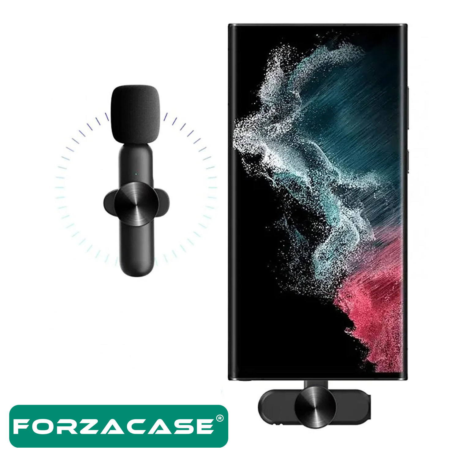 Forzacase Type-C Profesyonel Wireless Kablosuz Yaka Mikrofonu Lavalier - FC100