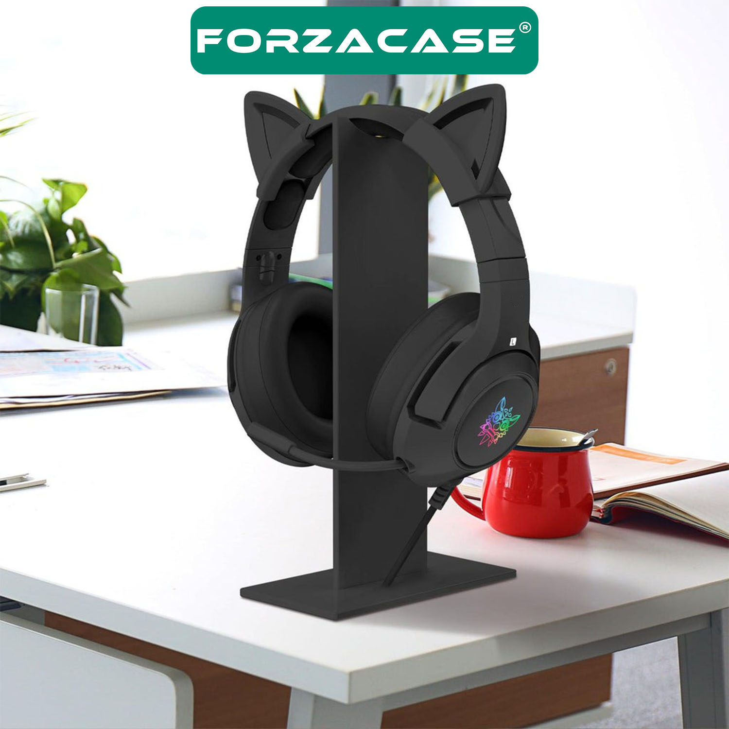 Forzacase ABS Plastik Masaüstü Oyuncu Kulaklık Standı Headphone Stand - FC1000