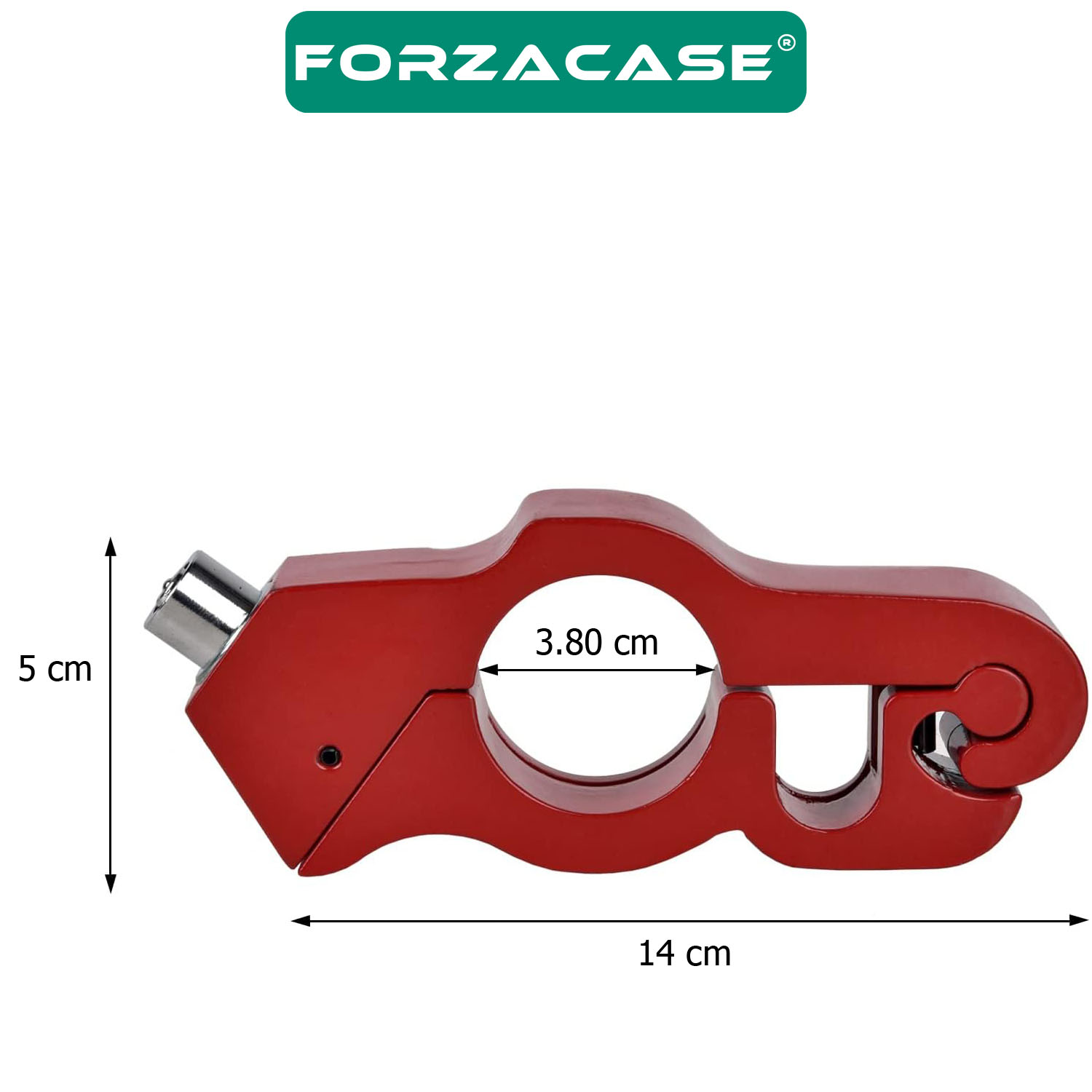 Forzacase Universal Metal Motosiklet Kilidi 2 Anahtarlı Gidon ve Fren Kilit - FC1002