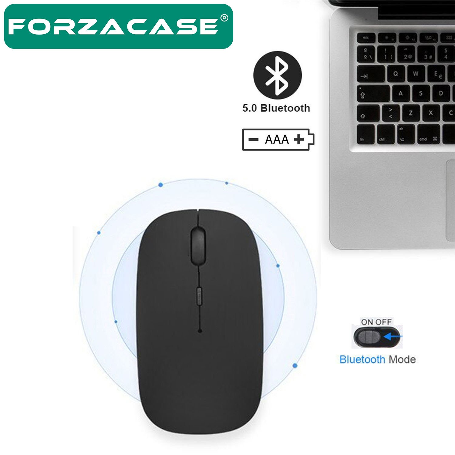 Forzacase Tablet ve Telefonlar için Bluetooth Kablosuz Mouse 1600 DPI - FC1003