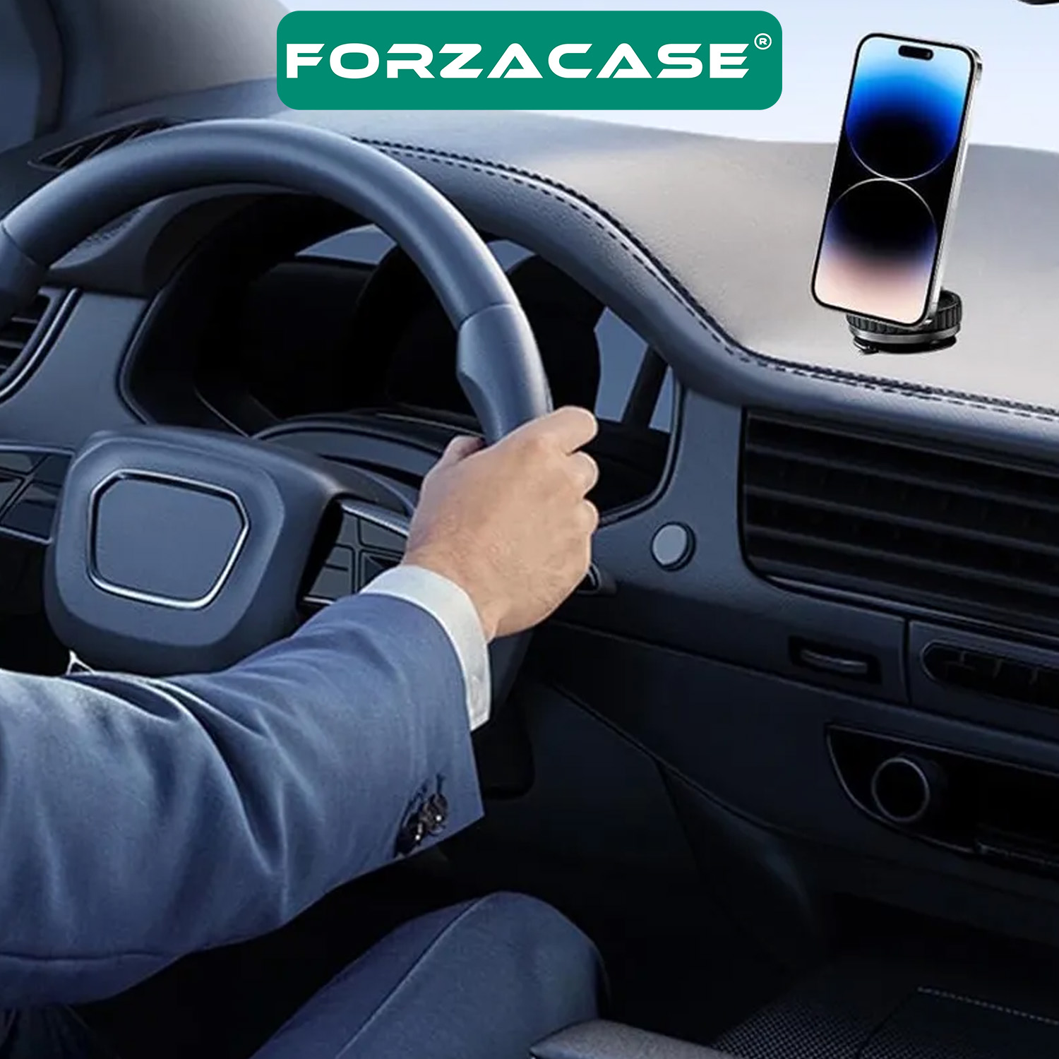 Forzacase Araç İçi Oto ve Motosiklet için Güçlü Manyetik Vakumlu Telefon Tutucu - FC1007