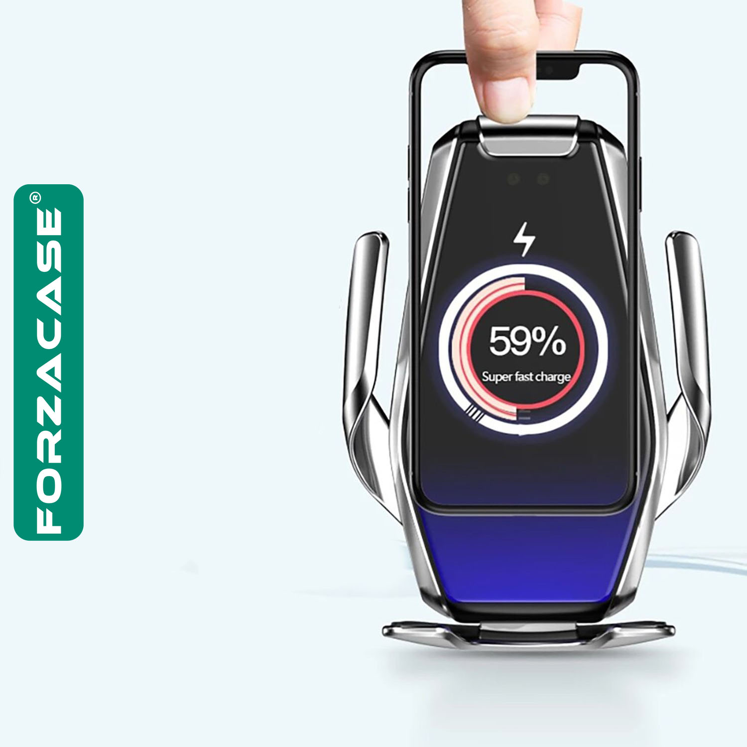 Forzacase Araç İçi Sensörlü Wireless Kablosuz Şarj Özellikli Telefon Tutucu Gold - S7 FC101