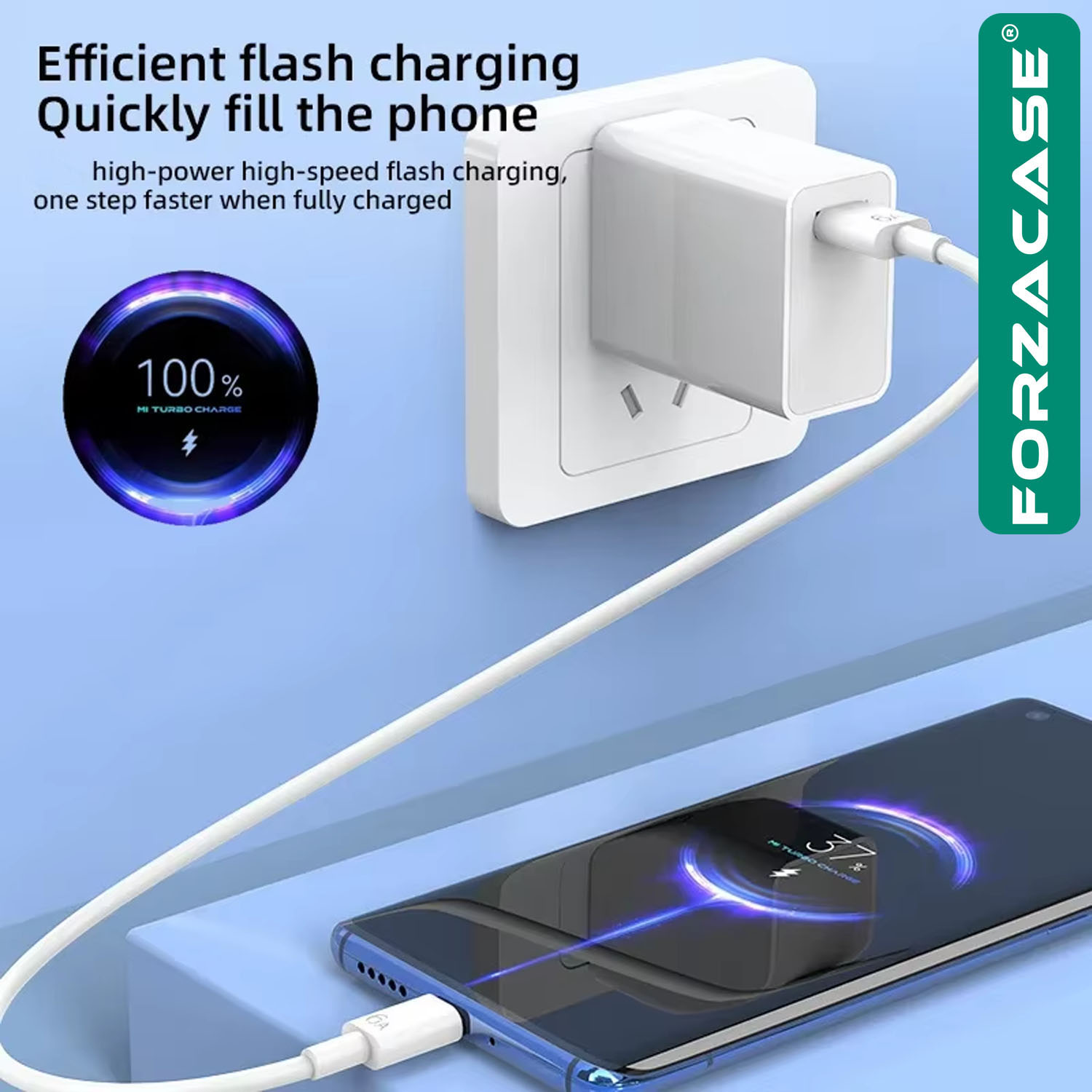 Forzacase iPad 2022 2024 2025 ile uyumlu Hızlı Şarj Destekli 120W Type-C USB Şarj Cihazı Seti FC1025