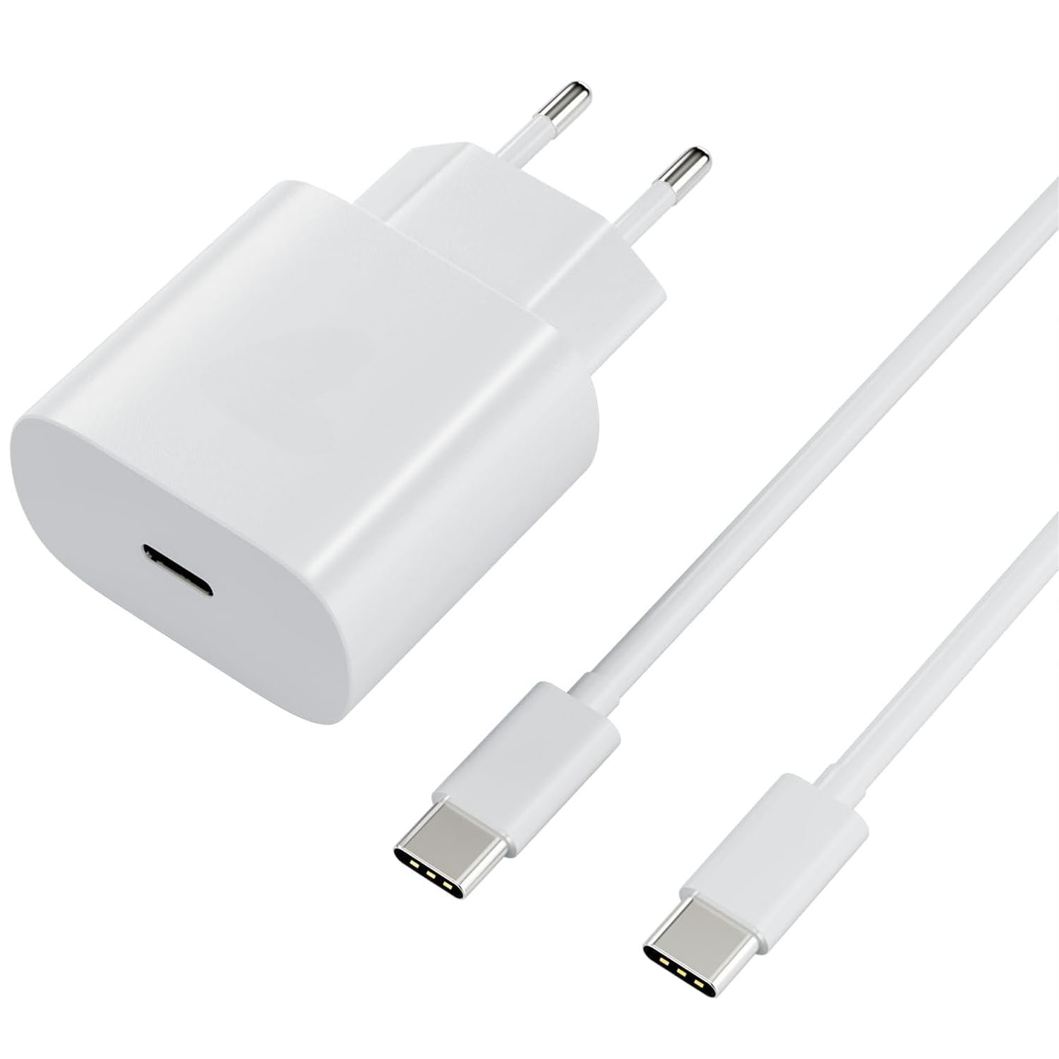 Forzacase Xiaomi - Redmi - Mi ile uyumlu Hızlı Şarj 25W Type-C to Type-C Şarj Cihazı Seti - FC1026