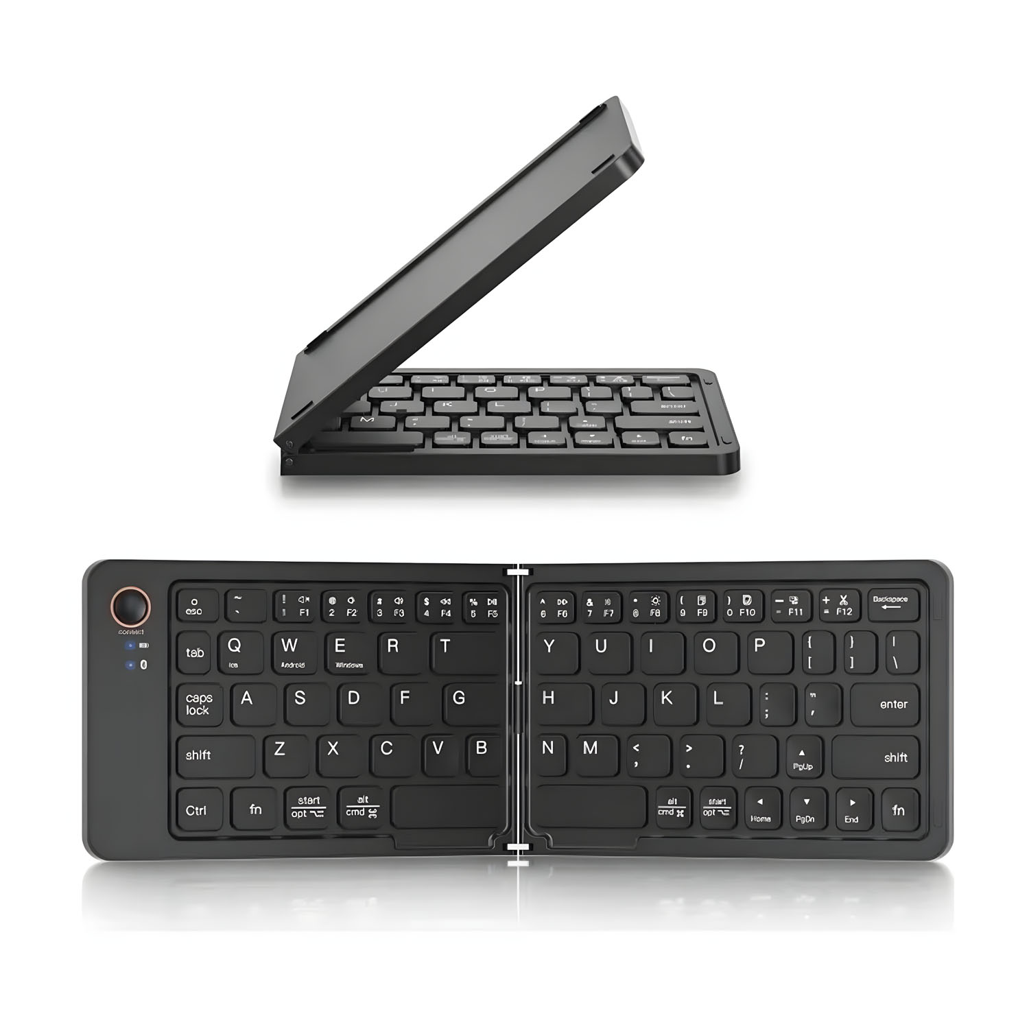 Forzacase Tablet Telefon için Şarjlı Katlanabilir Taşınabilir Kablosuz Bluetooth Mini Klavye FC1030