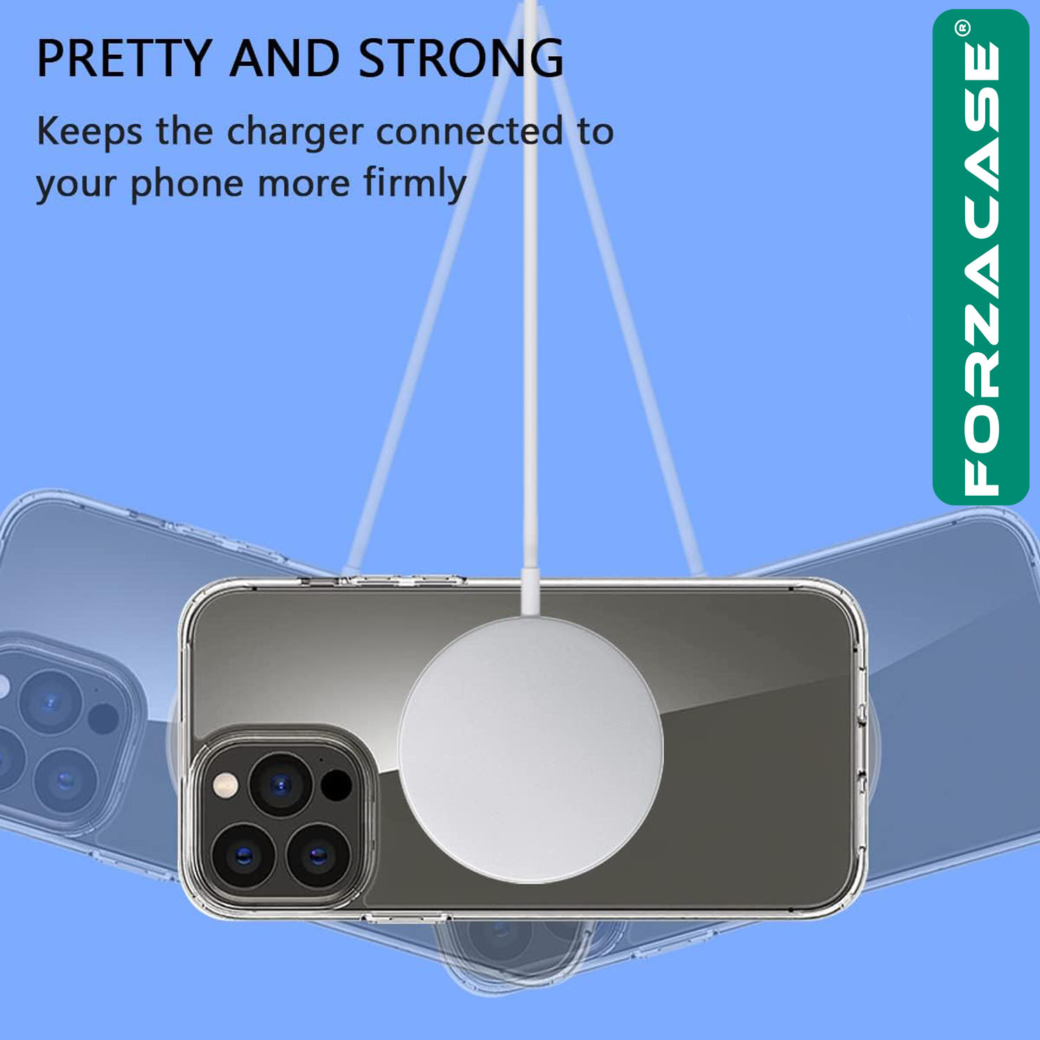 Forzacase iPhone 8 ve üstü Modeller ile uyumlu Metal Magsafe Halka Yüzük Ring Siyah - FC1032
