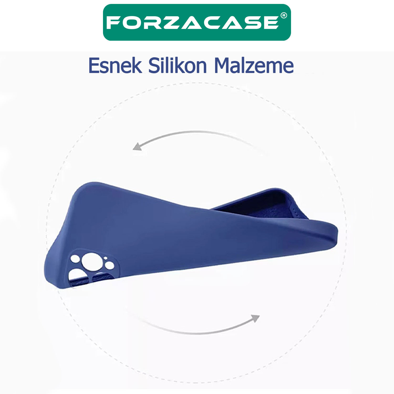 Forzacase iPhone 14 ile uyumlu Kamera Korumalı Kartlık Hazneli Silikon Kılıf - FC1040