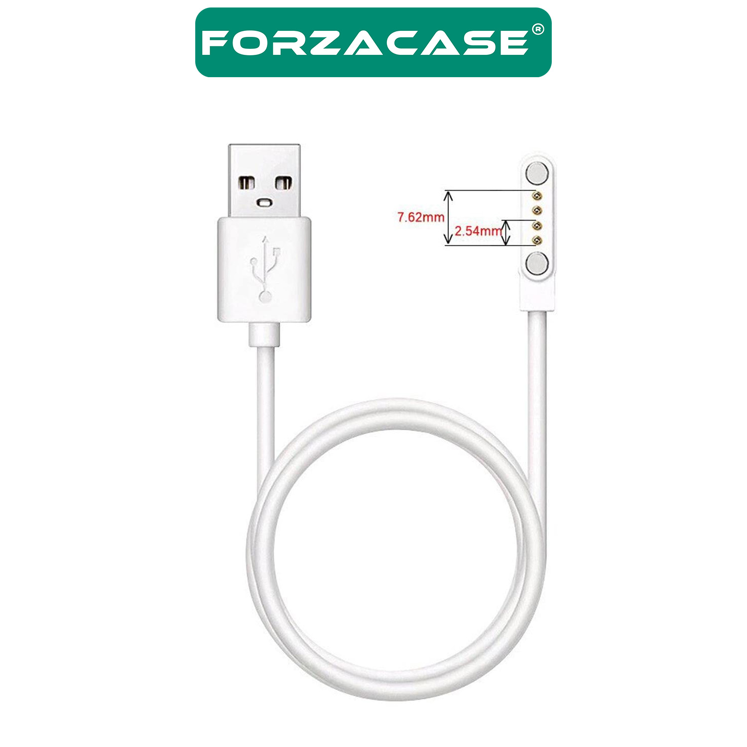 Forzacase 4 Pin 7.62 mm Konnektör Akıllı Saatler için Manyetik Şarj Kablosu - FC017
