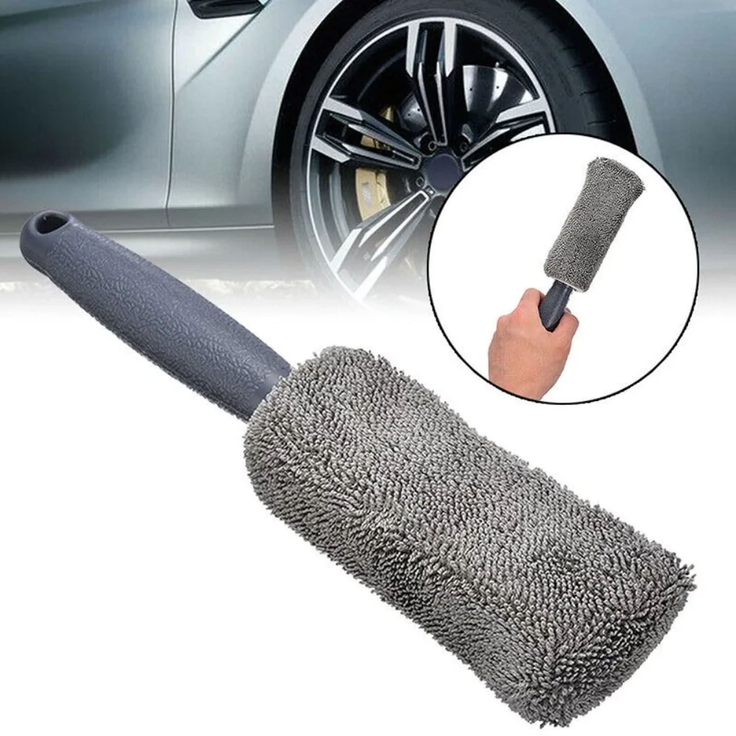 Forzacase Mikrofiber Jant Temizleme Fırçası Araç Araba Jant Fırçası Oto Bakım Ürünü - FC1047