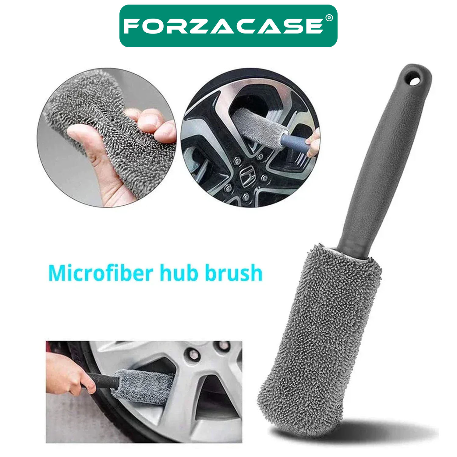 Forzacase Mikrofiber Jant Temizleme Fırçası Araç Araba Jant Fırçası Oto Bakım Ürünü - FC1047