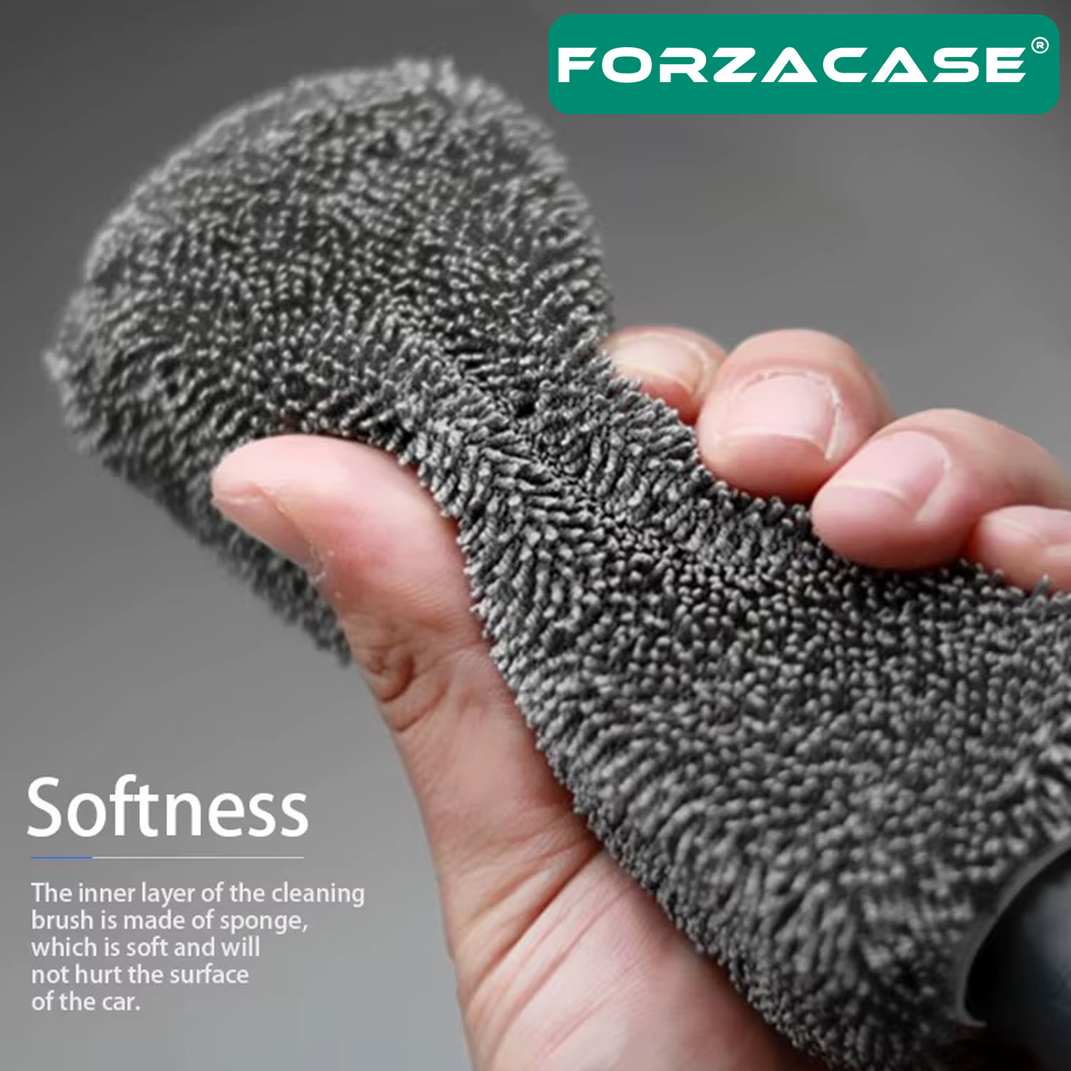 Forzacase Mikrofiber Jant Temizleme Fırçası Araç Araba Jant Fırçası Oto Bakım Ürünü - FC1047