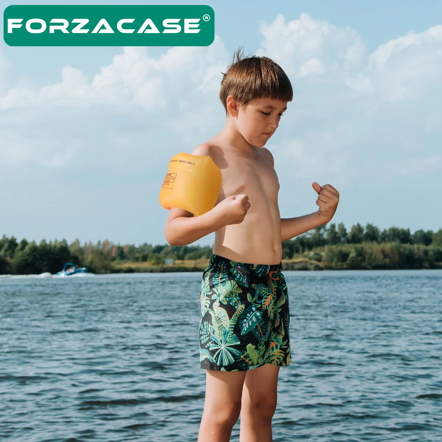 Forzacase Çocuklar için Unisex Çift Hava Delikli Şişirilebilir Yüzme Kolluk - FC1055