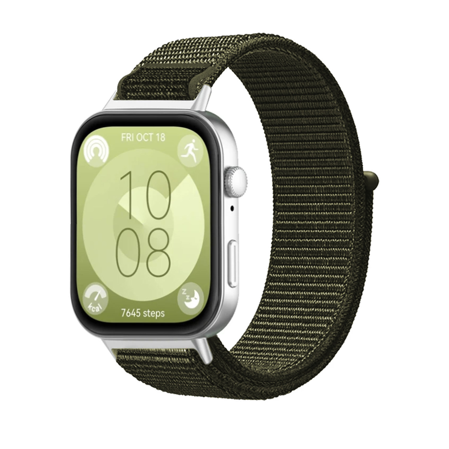 Forzacase Huawei Watch Fit 4 / Fit 4 Pro ile uyumlu Hasır Örgü Cırtlı Kordon Kayış - FC1056