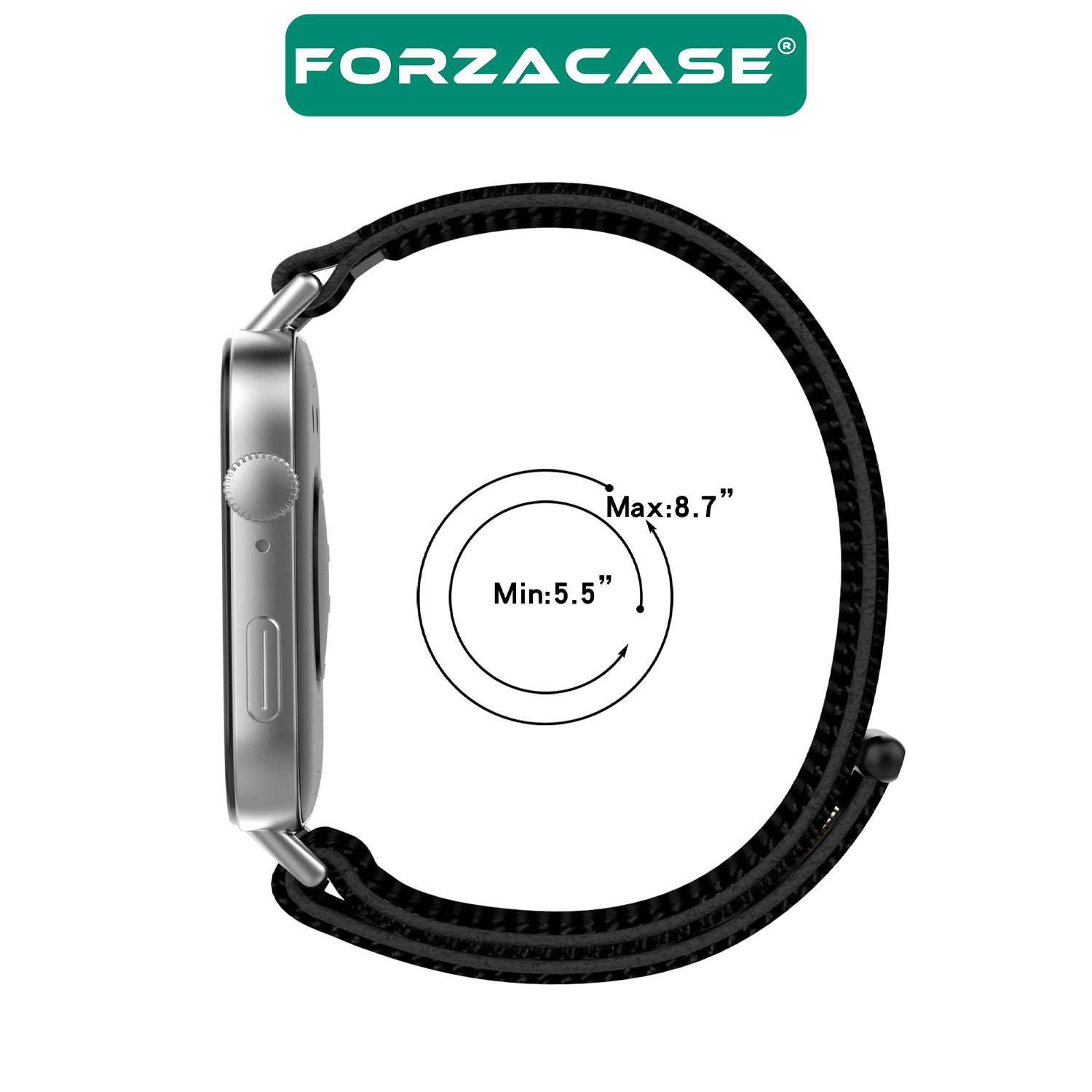 Forzacase Huawei Watch Fit 4 / Fit 4 Pro ile uyumlu Hasır Örgü Cırtlı Kordon Kayış - FC1056