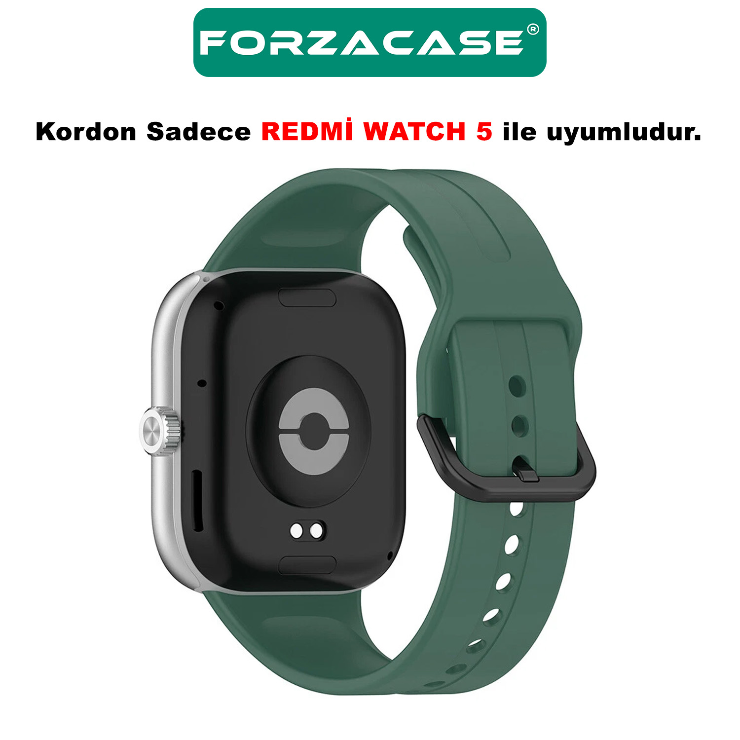 Forzacase Xiaomi Redmi Watch 5 ile uyumlu Tokalı Çizgi Desen Silikon Kordon Kayış - FC1062