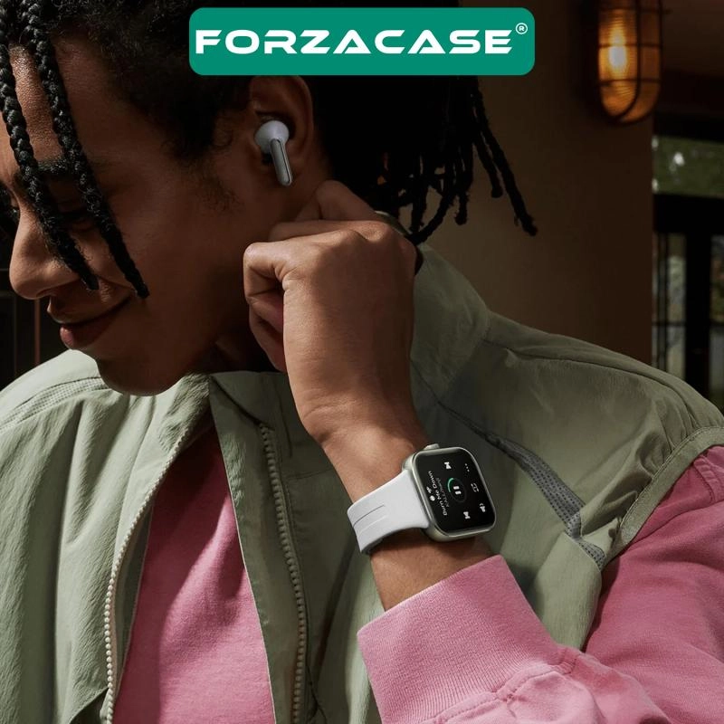Forzacase Xiaomi Redmi Watch 6 Lite ile uyumlu Tokalı Çizgi Desen Silikon Kordon Kayış - FC1062