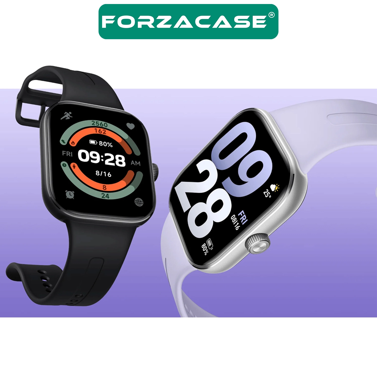 Forzacase Xiaomi Redmi Watch 6 Lite ile uyumlu Tokalı Çizgi Desen Silikon Kordon Kayış - FC1062