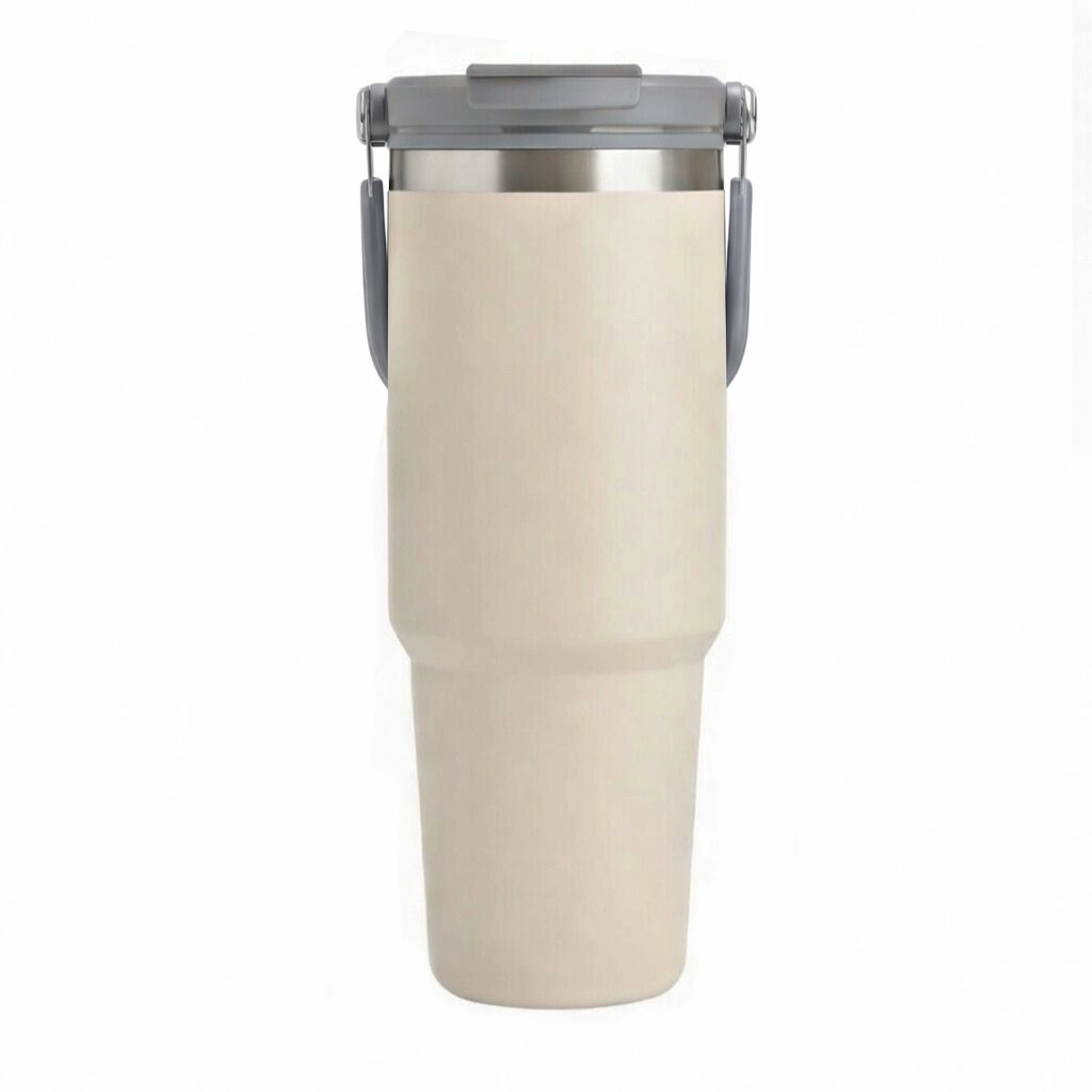 Forzacase 900 ml Paslanmaz Çelik Pipetli ve Kilit Kapaklı Kulplu Termos 6 Saat Sıcak/Soğuk - FC1180