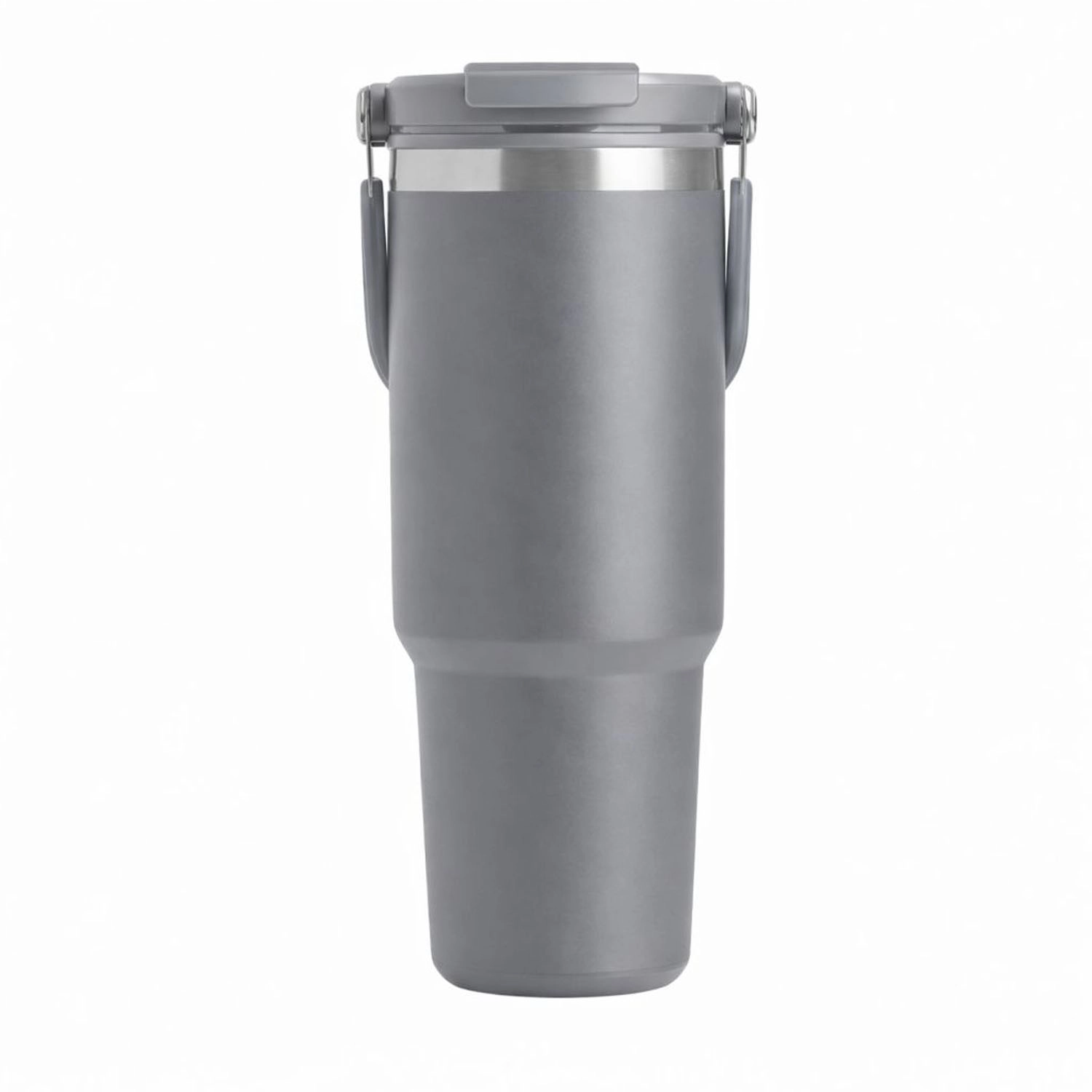 Forzacase 900 ml Paslanmaz Çelik Pipetli ve Kilit Kapaklı Kulplu Termos 6 Saat Sıcak/Soğuk - FC1180