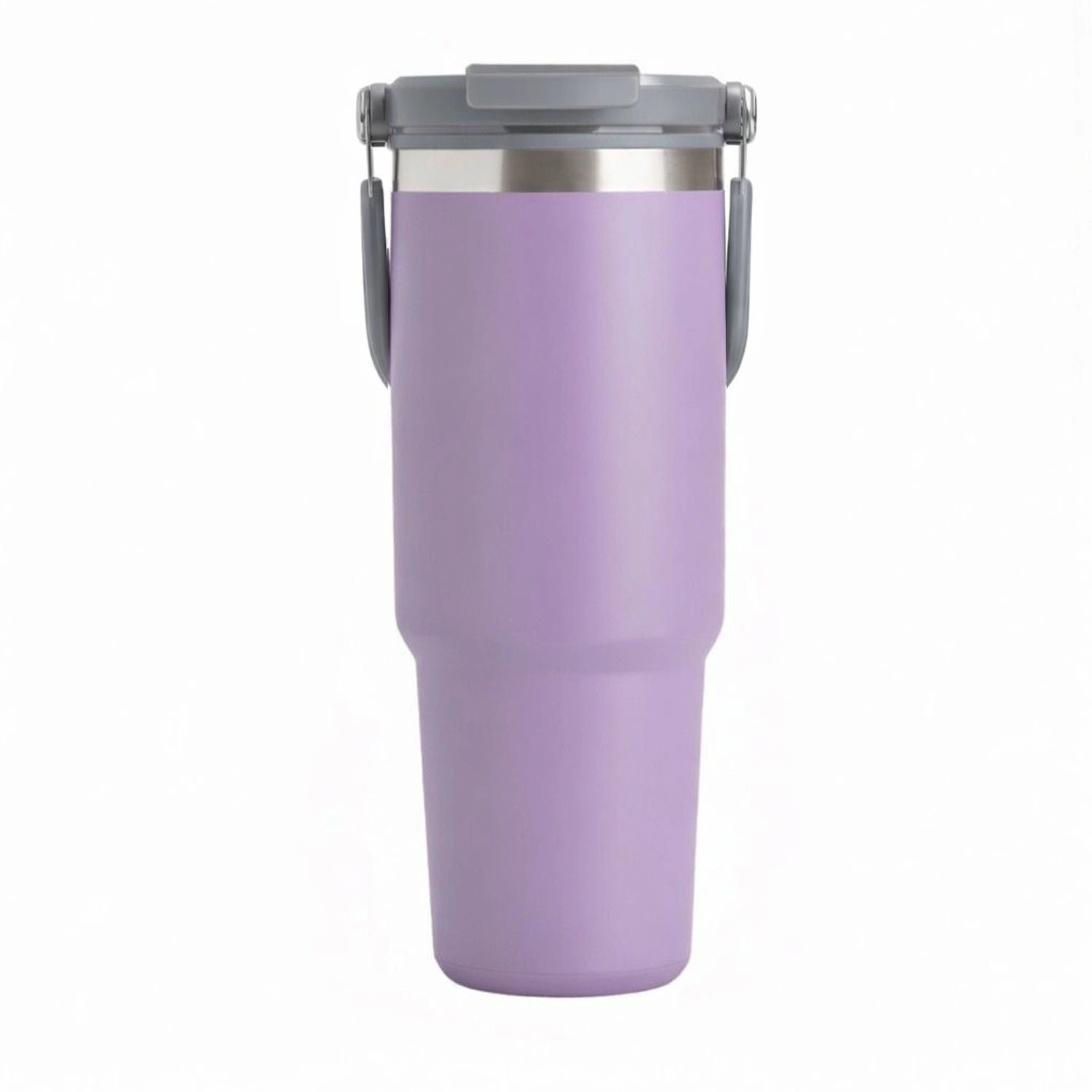 Forzacase 900 ml Paslanmaz Çelik Pipetli ve Kilit Kapaklı Kulplu Termos 6 Saat Sıcak/Soğuk - FC1180