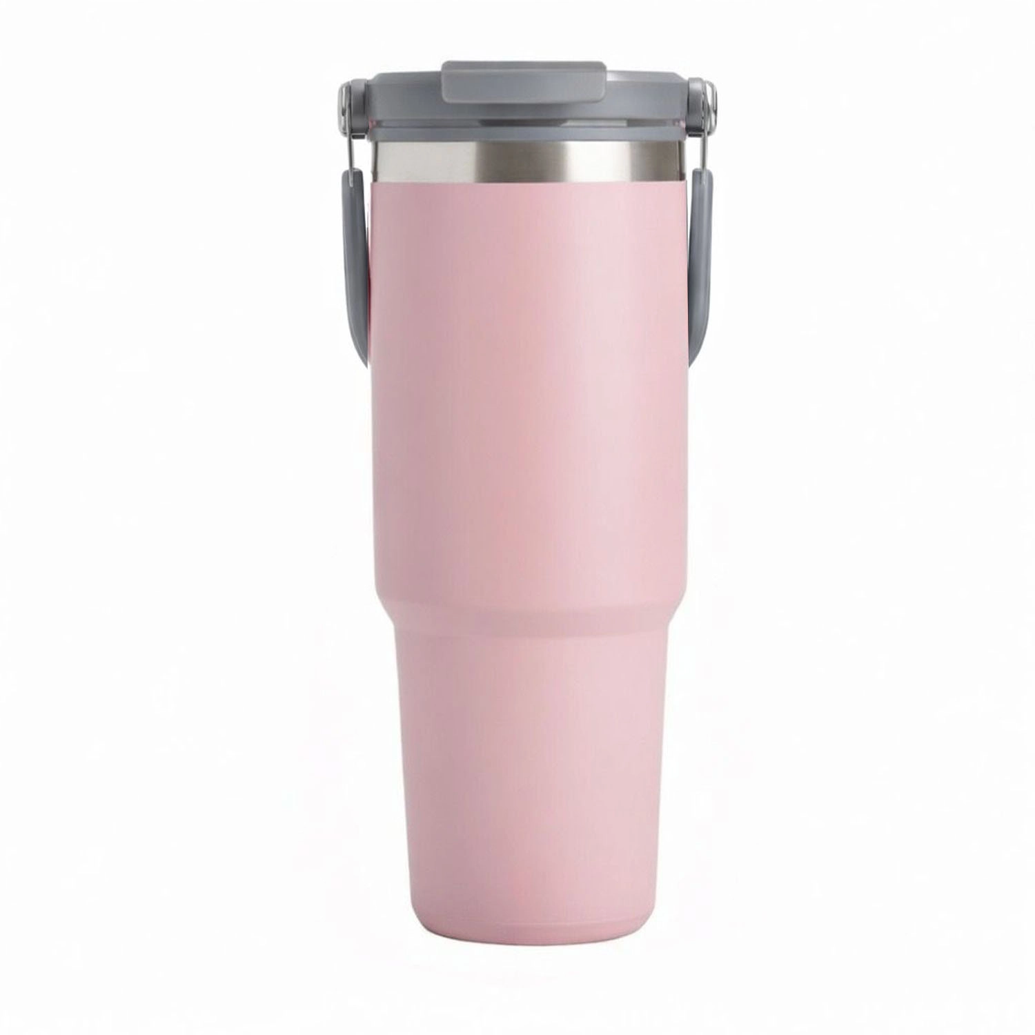 Forzacase 900 ml Paslanmaz Çelik Pipetli ve Kilit Kapaklı Kulplu Termos 6 Saat Sıcak/Soğuk - FC1180