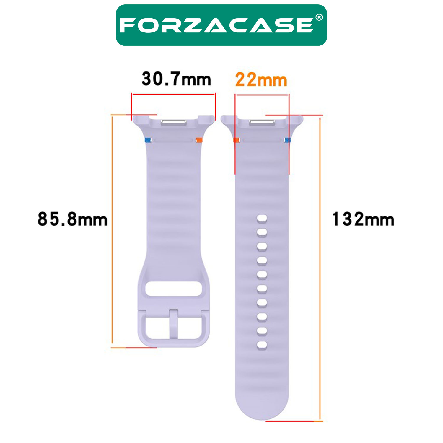 Forzacase Samsung Galaxy Watch 8 Ultra ile uyumlu Tokalı Silikon Kordon Kayış - FC1092