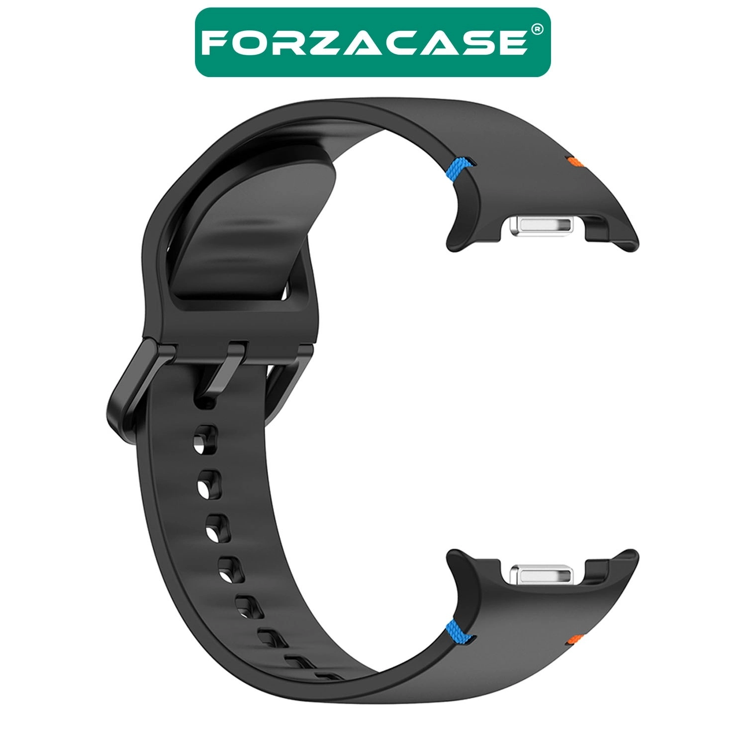 Forzacase Samsung Galaxy Watch 9 44 mm ile uyumlu Tokalı Silikon Kordon Kayış - FC1092