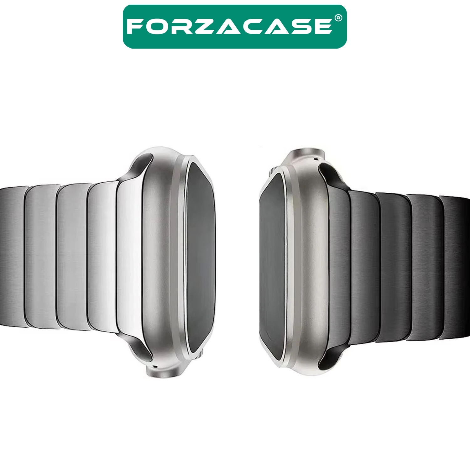 Forzacase Apple Watch SE / SE 2 44mm ile uyumlu Balık Sırtı Paslanmaz Çelik Kordon - FC1100