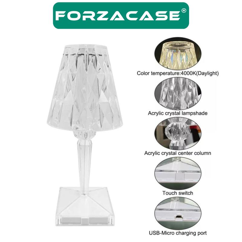 Forzacase Kumandalı Masa Lambası Kristal Led Gece Lambası - FC110