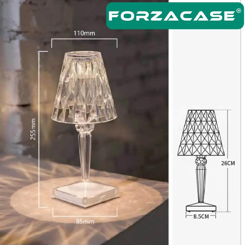 Forzacase Kumandalı Masa Lambası Kristal Led Gece Lambası - FC110