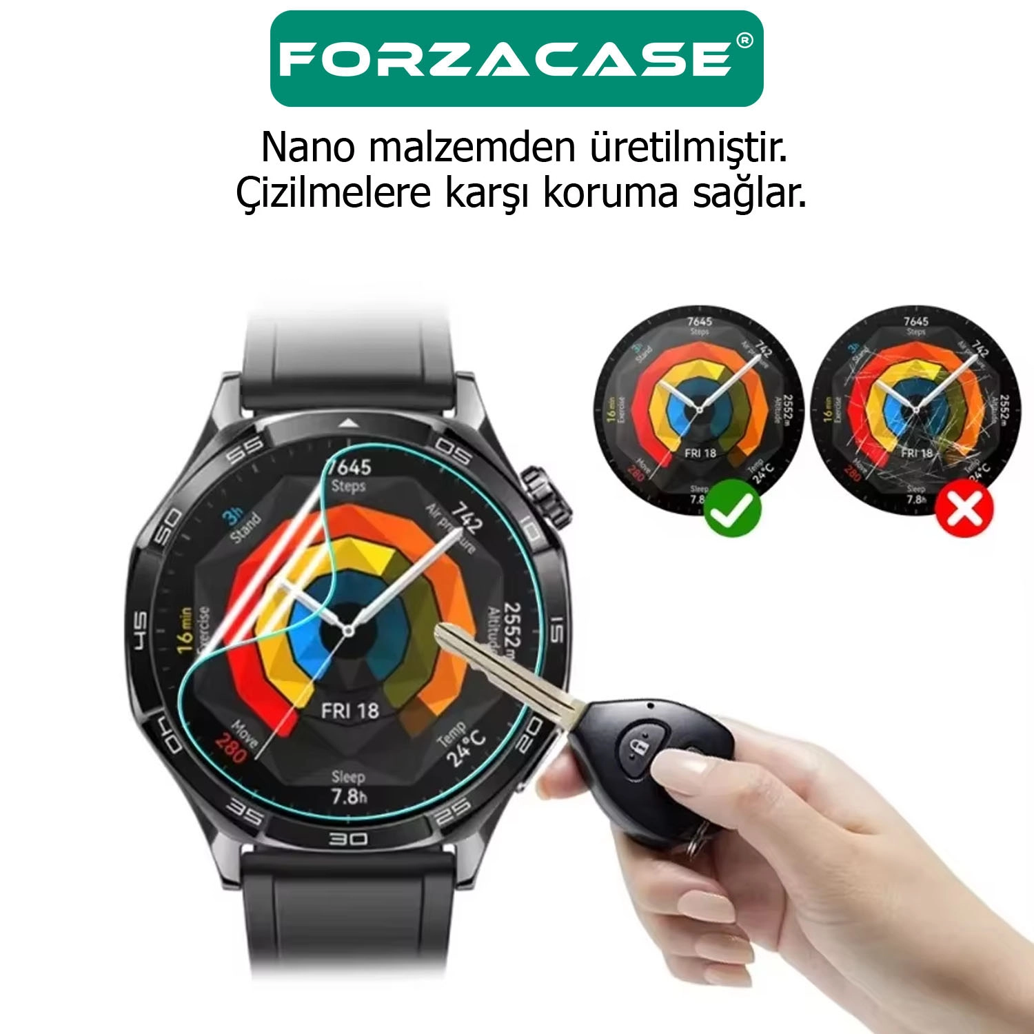 Forzacase TCL Alcatel Movetime MT42X Çocuk Saati ile uyumlu Nano Esnek Ekran Koruyucu Film - FC1116