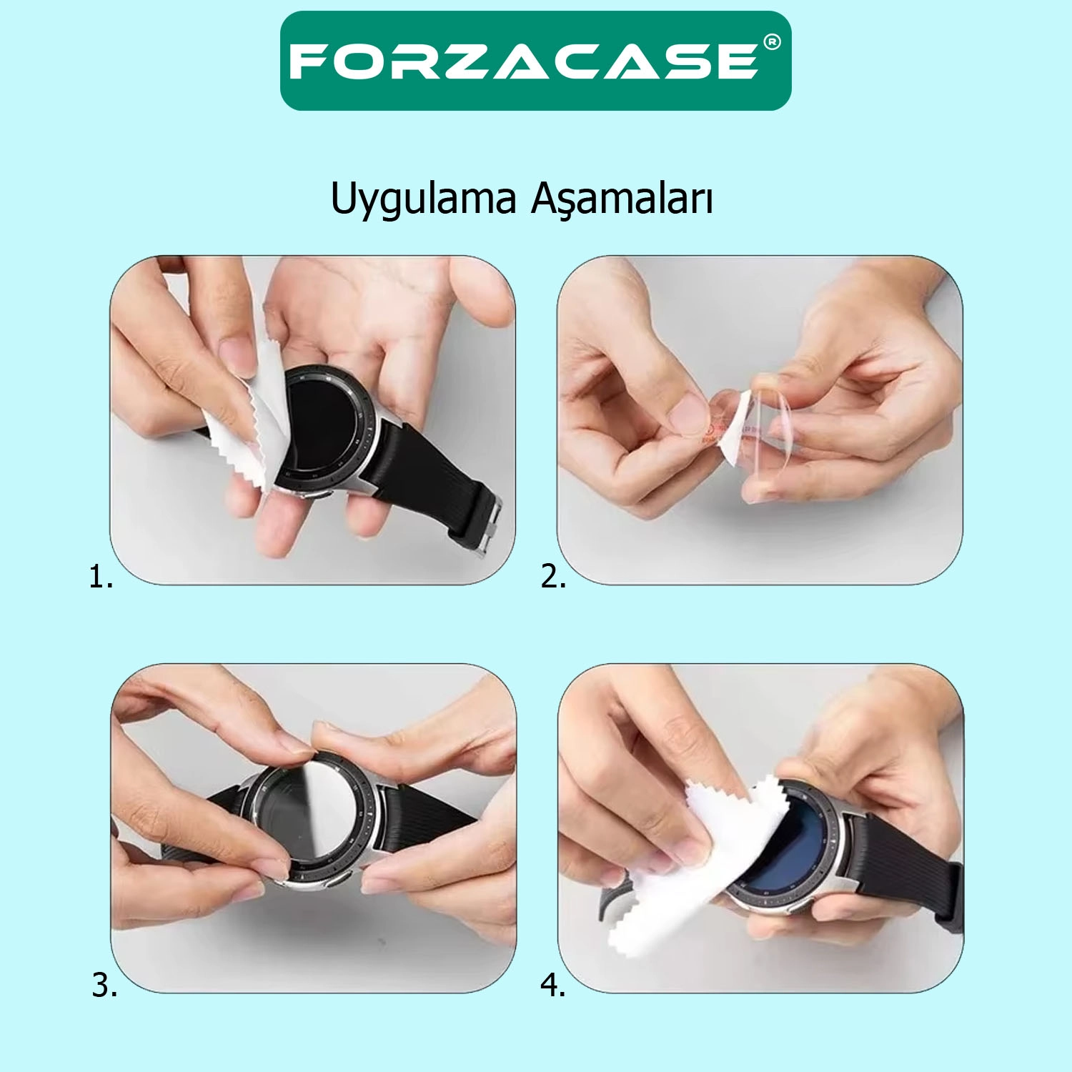 Forzacase Samsung Galaxy Watch FE 40mm ile uyumlu Nano Esnek Ekran Koruyucu Film - FC1116