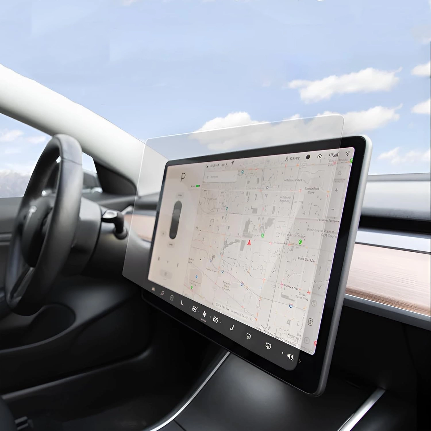 Forzacase Tesla Model X Navigasyon Multimedya uyumlu Nano Ekran Koruyucu Film - FC1117
